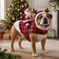 Santa Rider Dog Costume – Funny Christmas Pet Outfit